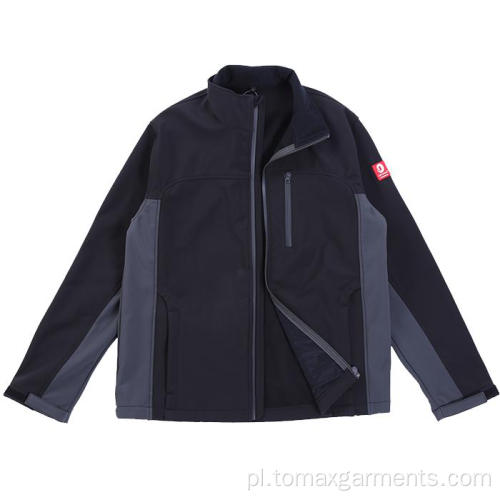 Casualowa kurtka z długim rękawem Zipper Softshell dla mężczyzn